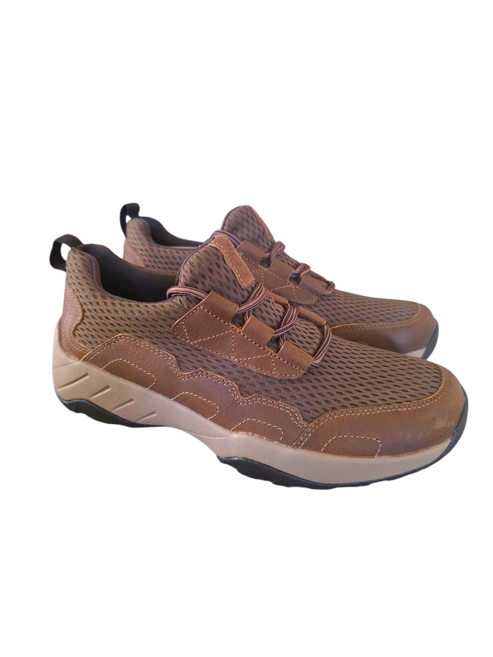 Rockport Mens Size 8 XCS Spruce Peak 2 Leather Hiking Shoes Sneakers Brown